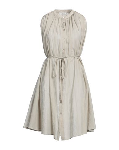 Antonelli Woman Short Dress Beige Size 8 Cotton