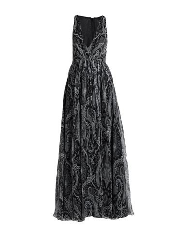 Shop Etro Woman Maxi Dress Black Size 4 Silk