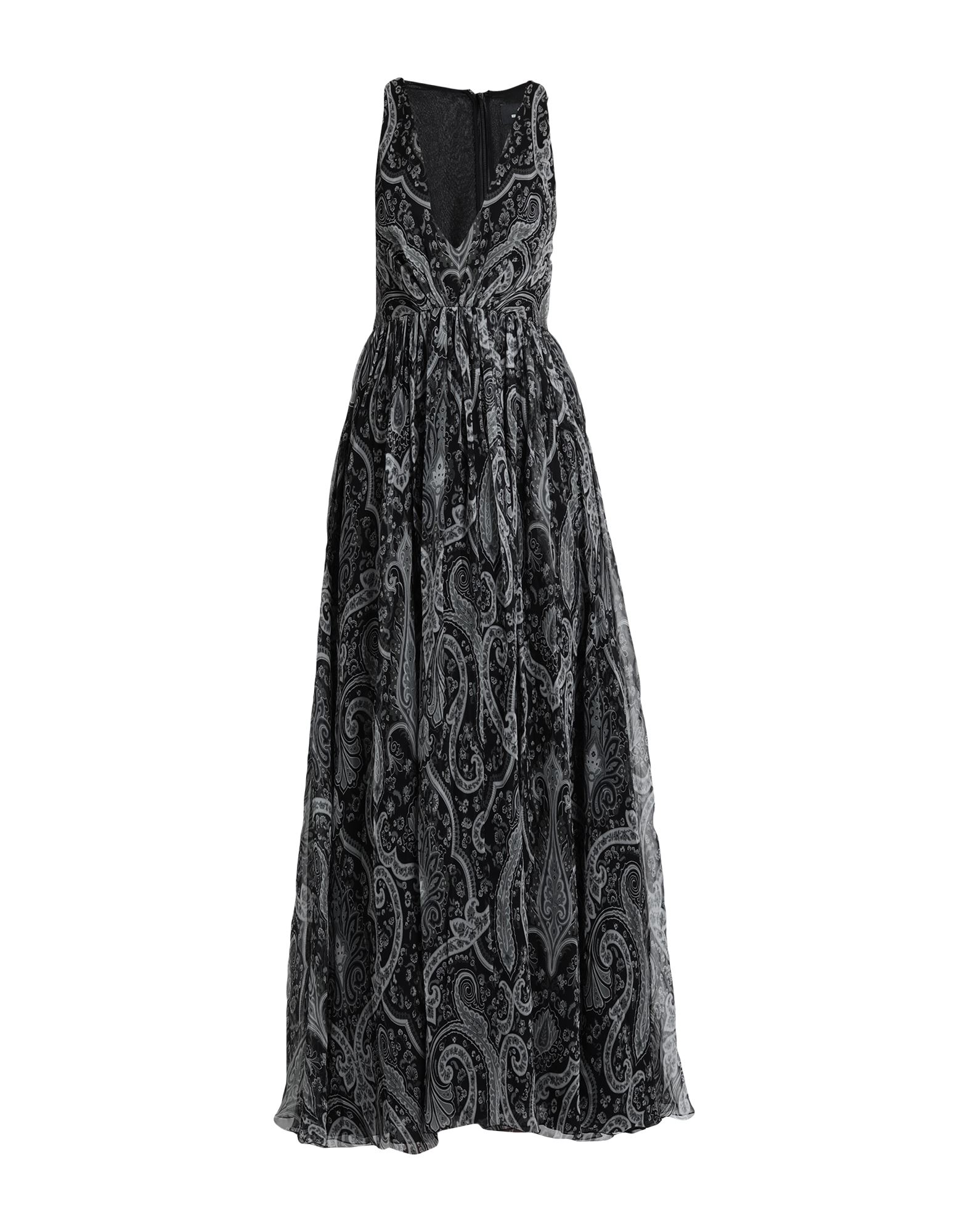 《セール開催中》ETRO レディース マキシ丈ドレス ブラック 38 シルク 100%