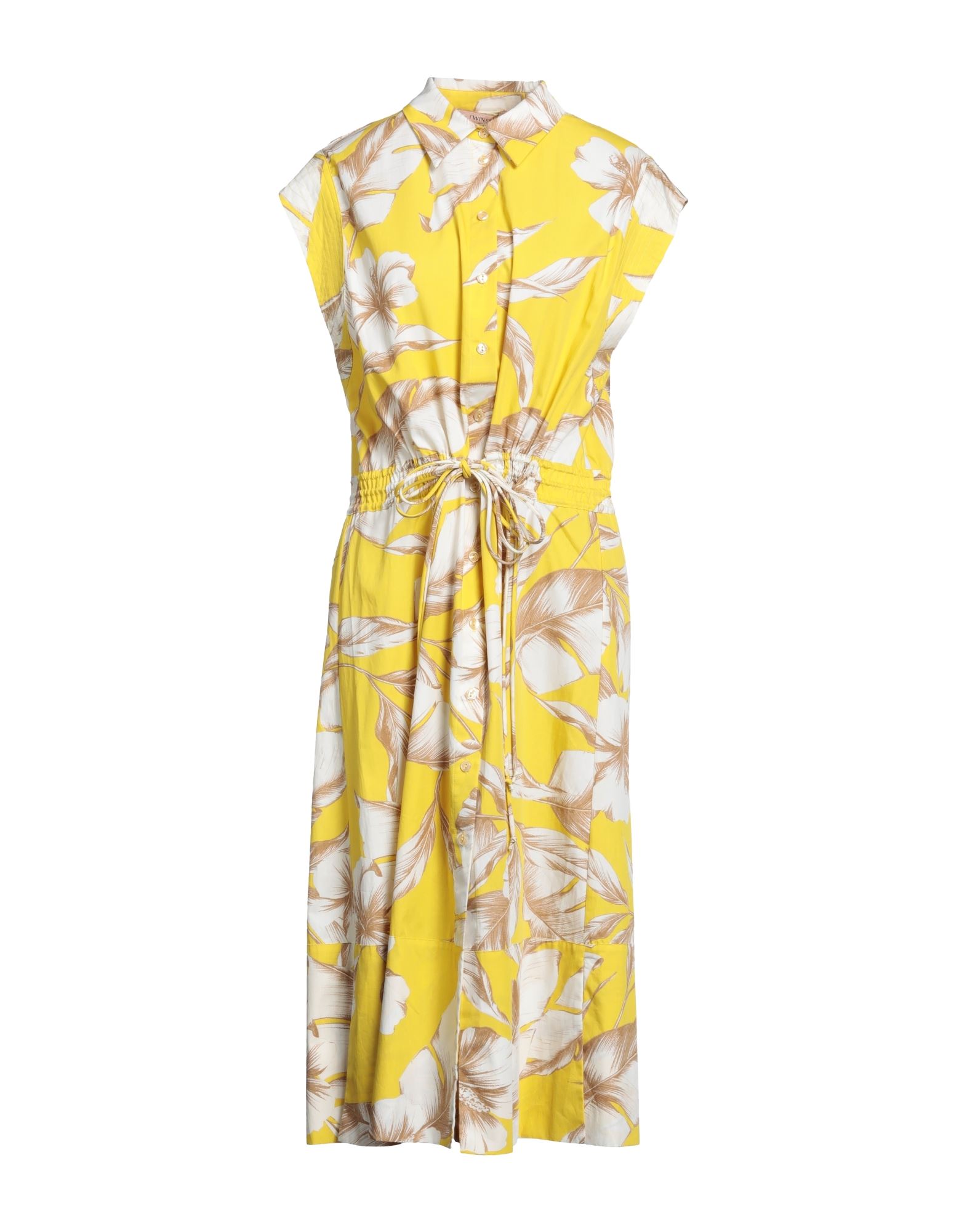 Twinset Midi Dresses In Yellow