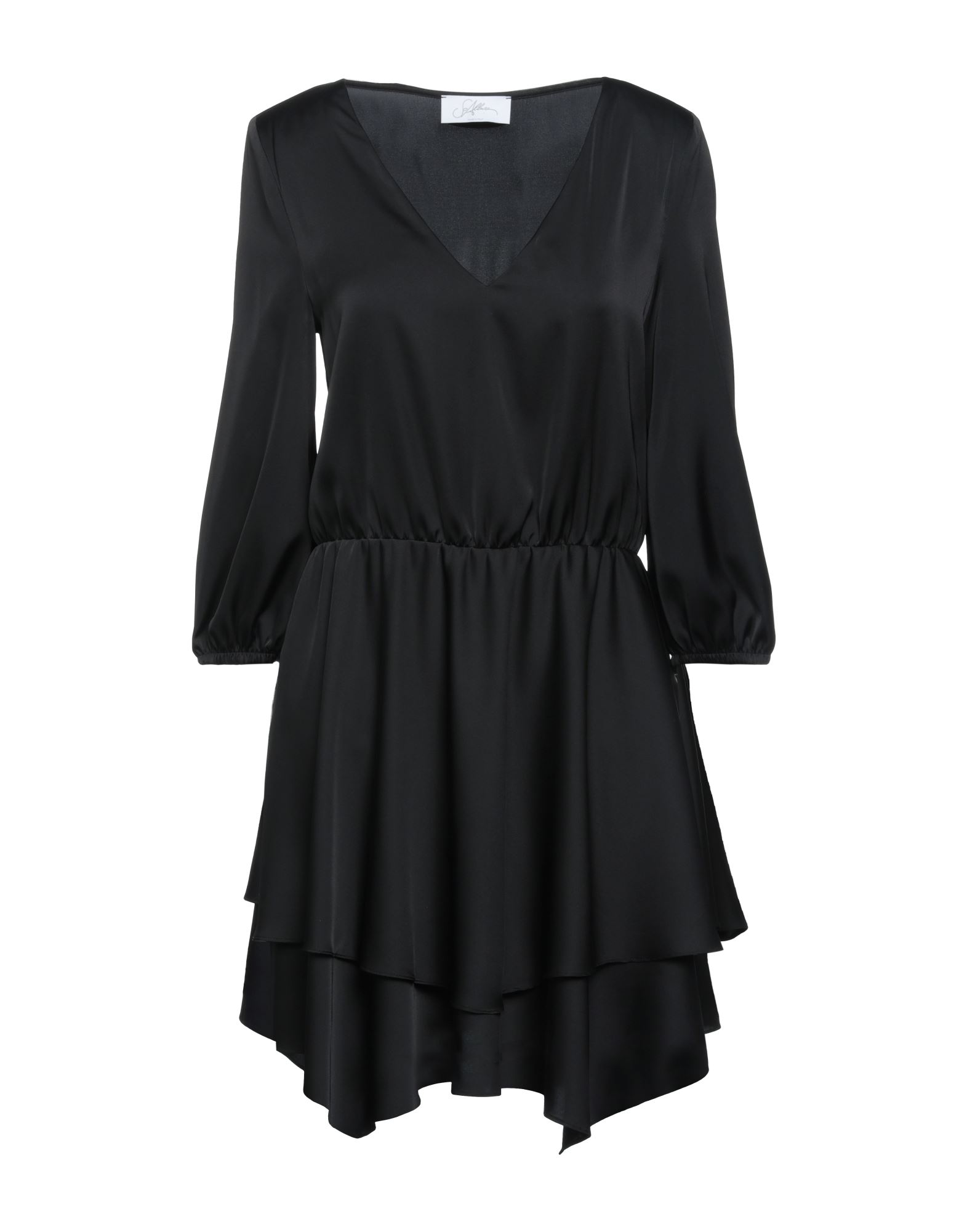 Soallure Woman Mini Dress Black Size 8 Polyester, Elastane