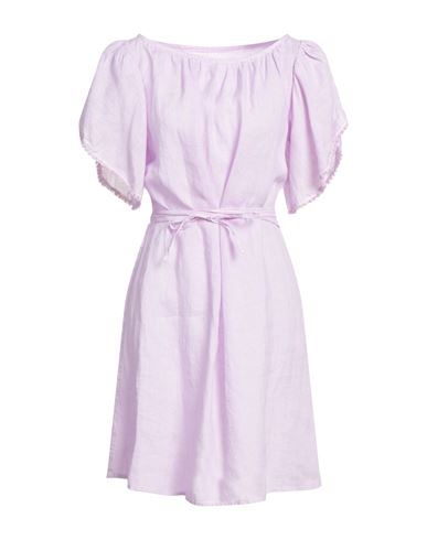 120% Woman Short Dress Light Purple Size 2 Linen