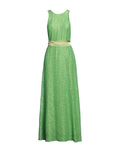 Carla G. Woman Maxi Dress Green Size 4 Polyamide, Viscose