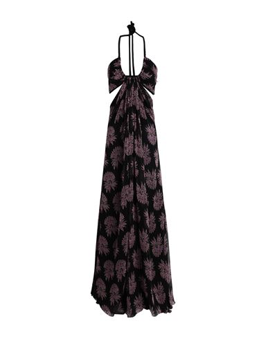 Etro Woman Maxi Dress Black Size 2 Silk, Acetate, Polyamide, Cotton, Elastane