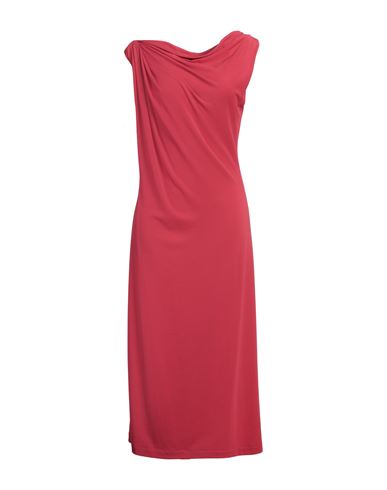 Alberta Ferretti Woman Midi Dress Red Size 10 Viscose, Elastane In Red
