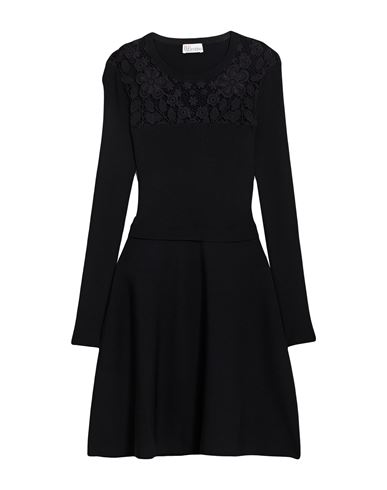 Red Valentino Woman Mini Dress Black Size M Viscose, Polyamide In Black