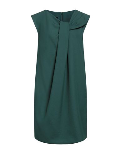 Emporio Armani Woman Mini Dress Emerald Green Size 12 Polyester, Viscose