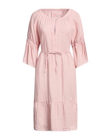 120% Woman Midi Dress Pink Size 6 Linen