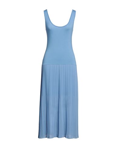 Kontatto Woman Midi Dress Sky Blue Size Onesize Viscose, Elastane, Polyester