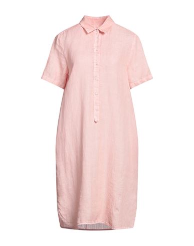 120% Woman Midi Dress Pink Size 6 Linen