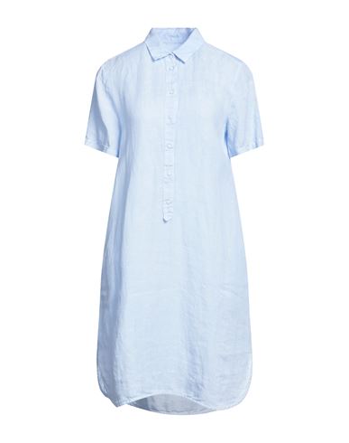 120% Woman Midi Dress Sky Blue Size 2 Linen