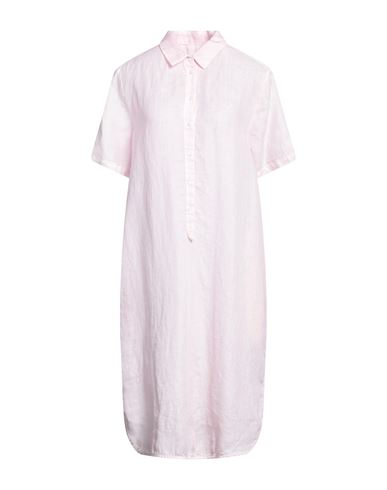 120% Woman Midi Dress Light Pink Size 6 Linen