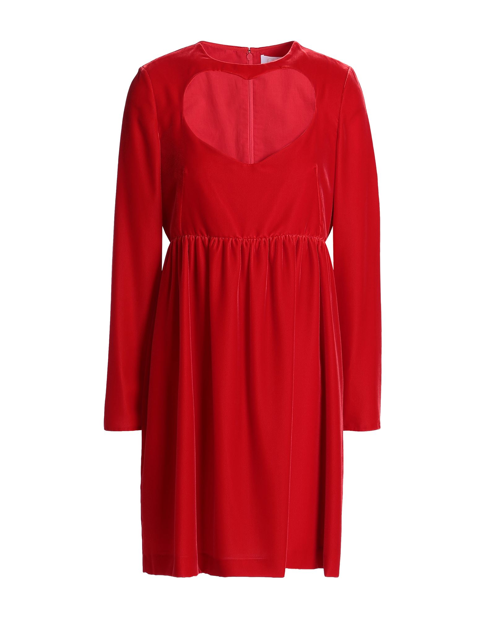 Shop Chloé Woman Mini Dress Red Size 10 Viscose, Cupro, Cotton