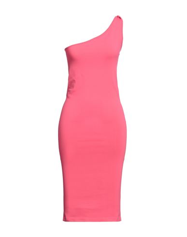 Helmut Lang Woman Midi Dress Pink Size M/l Nylon, Elastane