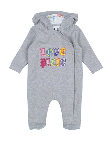 Philipp Plein Newborn Girl Baby Jumpsuits & Overalls Light Grey Size 3 Cotton, Elastane