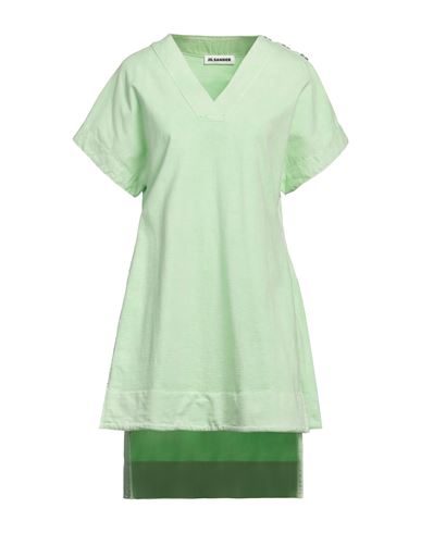 Jil Sander Woman Mini Dress Acid Green Size S Cotton