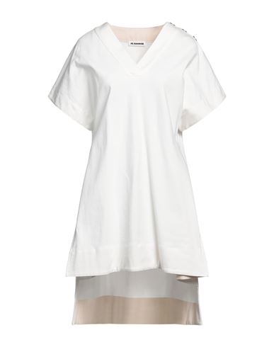 Jil Sander Woman Mini Dress White Size S Cotton