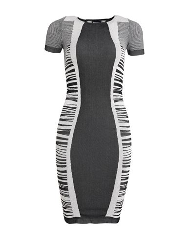 Just Cavalli Woman Mini Dress Lead Size L Polyamide, Polypropylene, Elastane In Grey