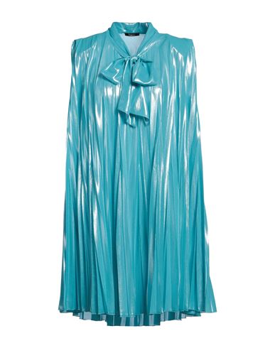 Hanita Woman Mini Dress Azure Size M Polyester In Blue
