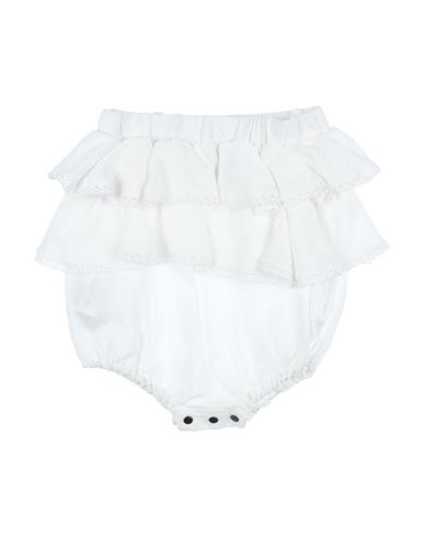 Le Petit Coco Newborn Girl Baby Bodysuit White Size 3 Viscose, Linen