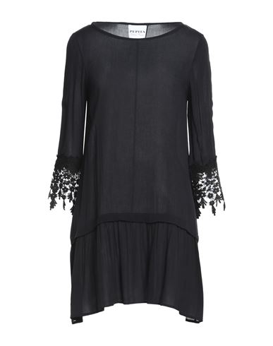 Pepita Woman Short Dress Black Size 6 Viscose