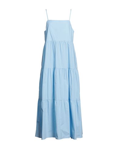 Alessia Santi Woman Long Dress Light Blue Size 10 Cotton