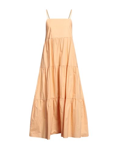 Alessia Santi Woman Long Dress Apricot Size 4 Cotton In Orange
