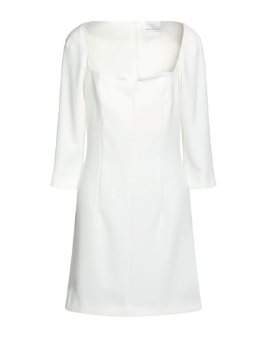 Simona Corsellini Woman Mini Dress Cream Size 8 Polyester, Elastane In White