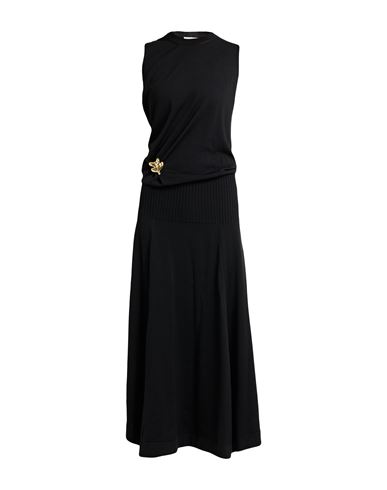 Jil Sander Woman Long Dress Black Size 4 Virgin Wool