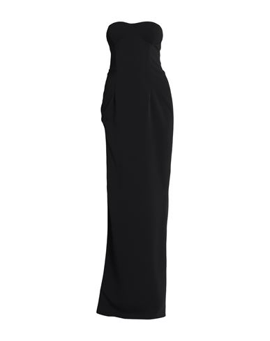Monot High-slit Strapless Tube Gown In Black