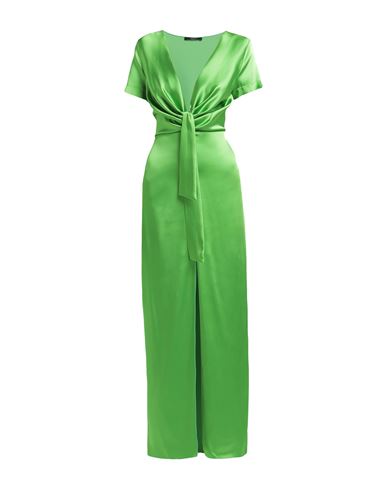 Carla G. Woman Maxi Dress Acid Green Size 6 Acetate, Viscose, Elastane