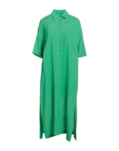Federica Tosi Woman Midi Dress Green Size 2 Wool