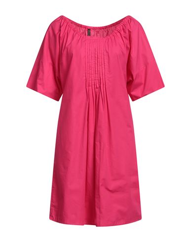 Manila Grace Woman Short Dress Fuchsia Size 4 Cotton In Pink