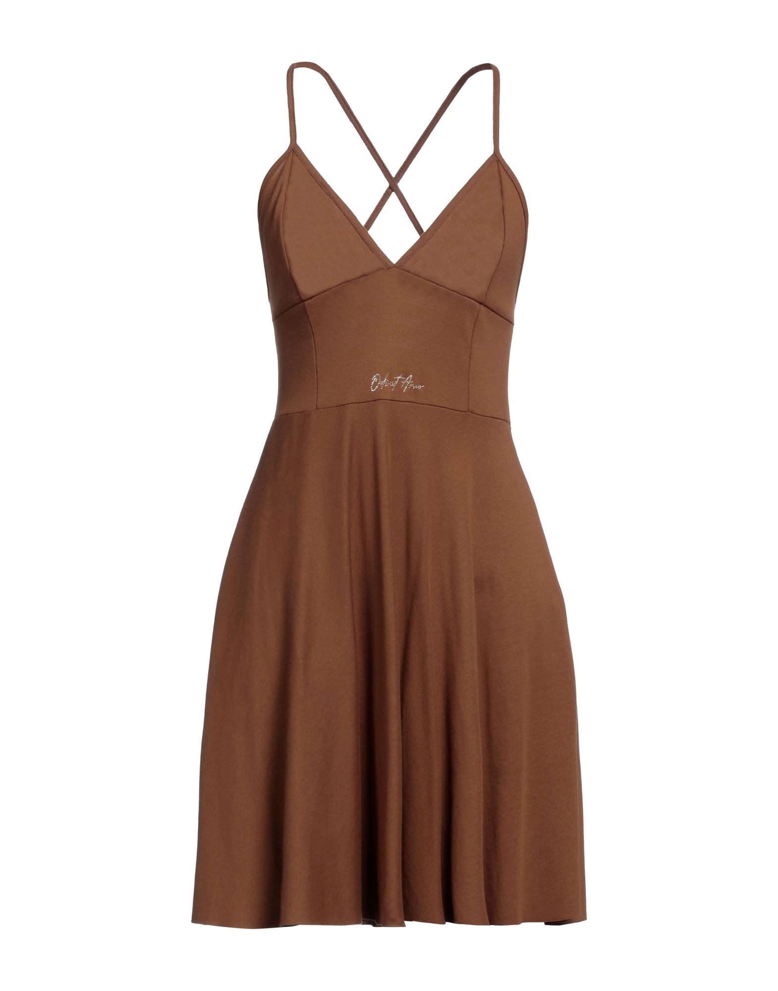 Odi Et Amo Short Dresses In Brown