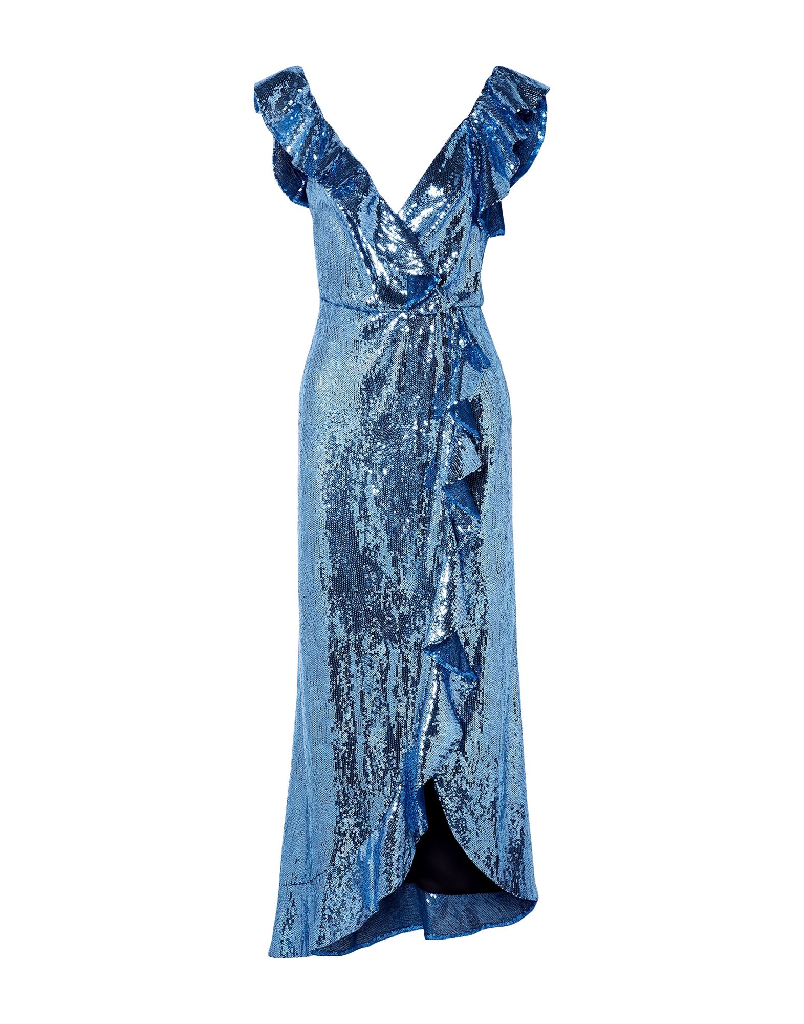 Monique Lhuillier Long Dresses In Blue