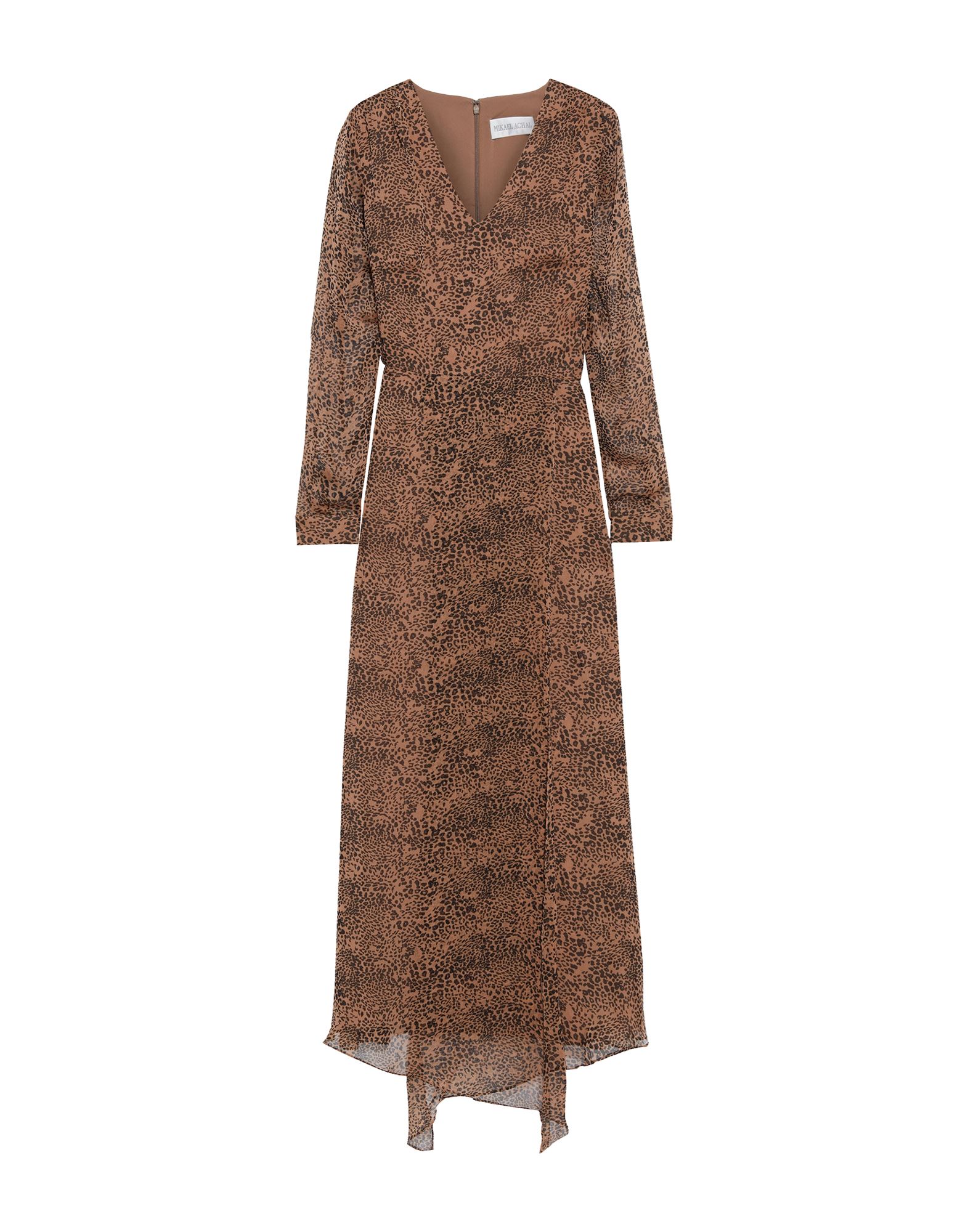Mikael Aghal Long Dresses In Brown