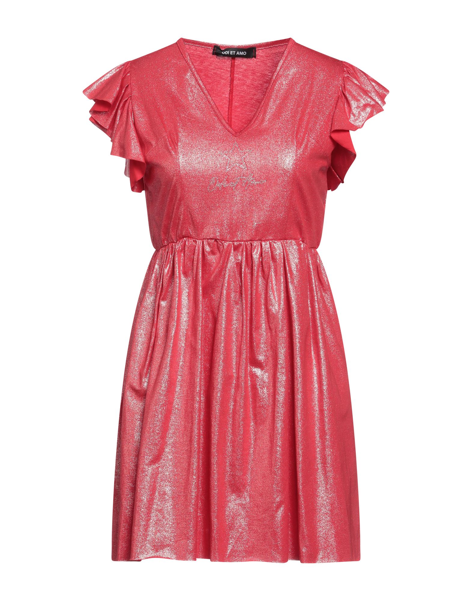 Odi Et Amo Short Dresses In Red