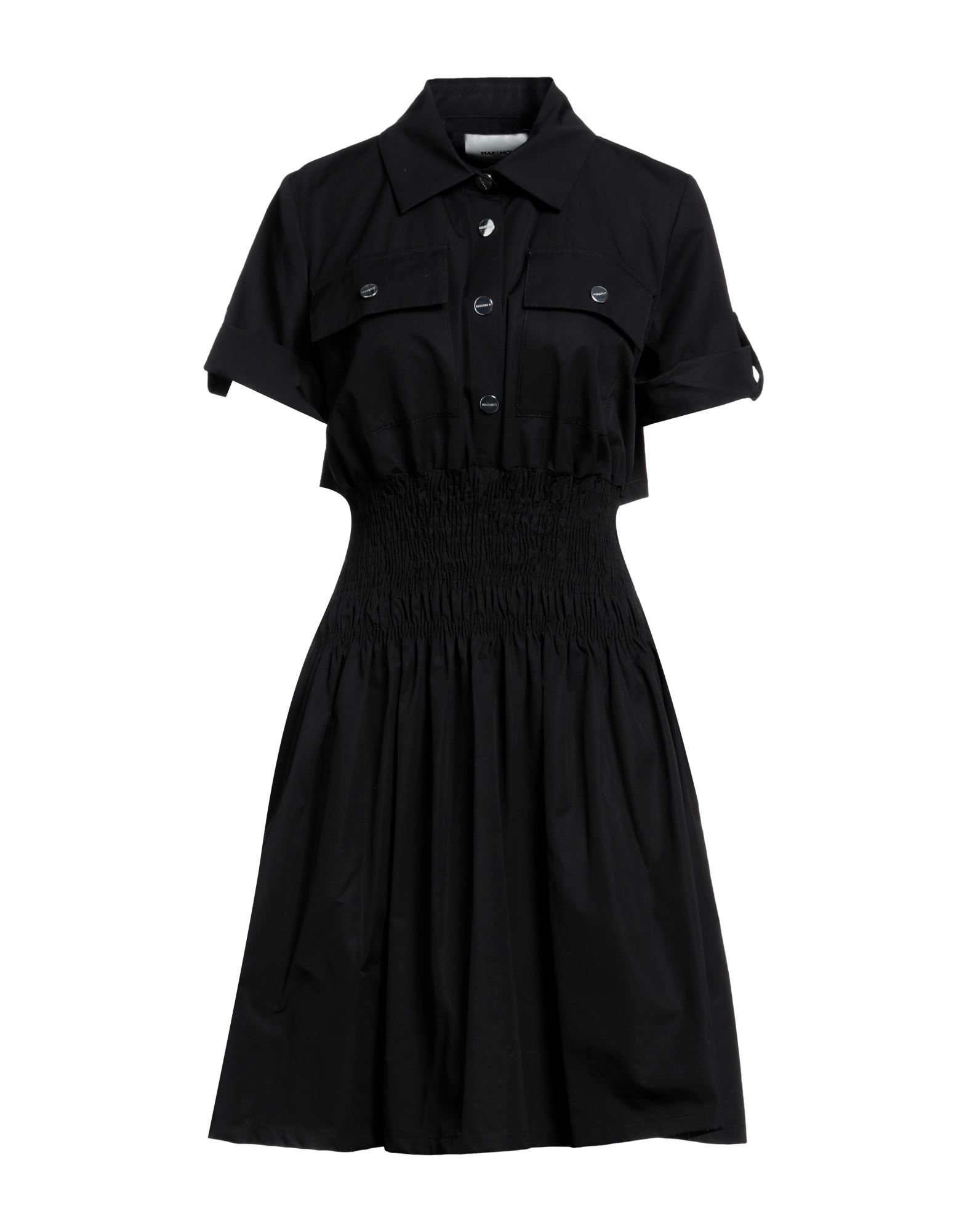 Max & Moi Woman Mini Dress Black Size 8 Cotton