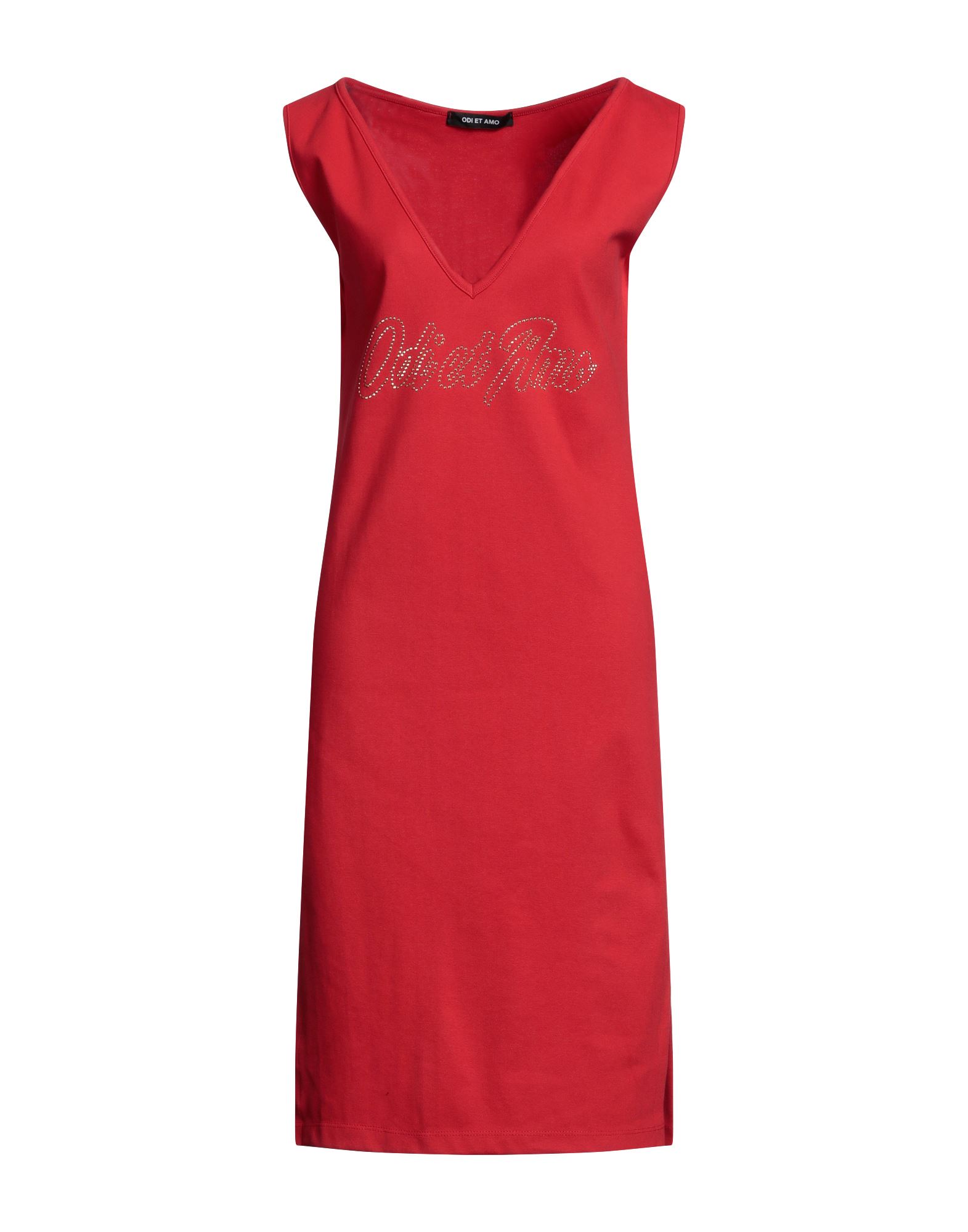 Odi Et Amo Midi Dresses In Red