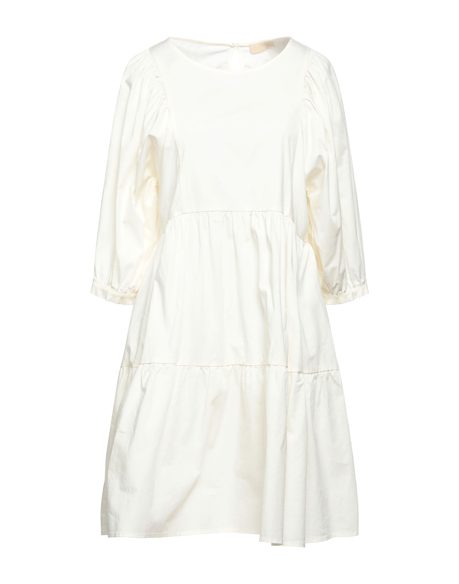 Momoní Woman Mini Dress Ivory Size 8 Cotton, Elastane In White