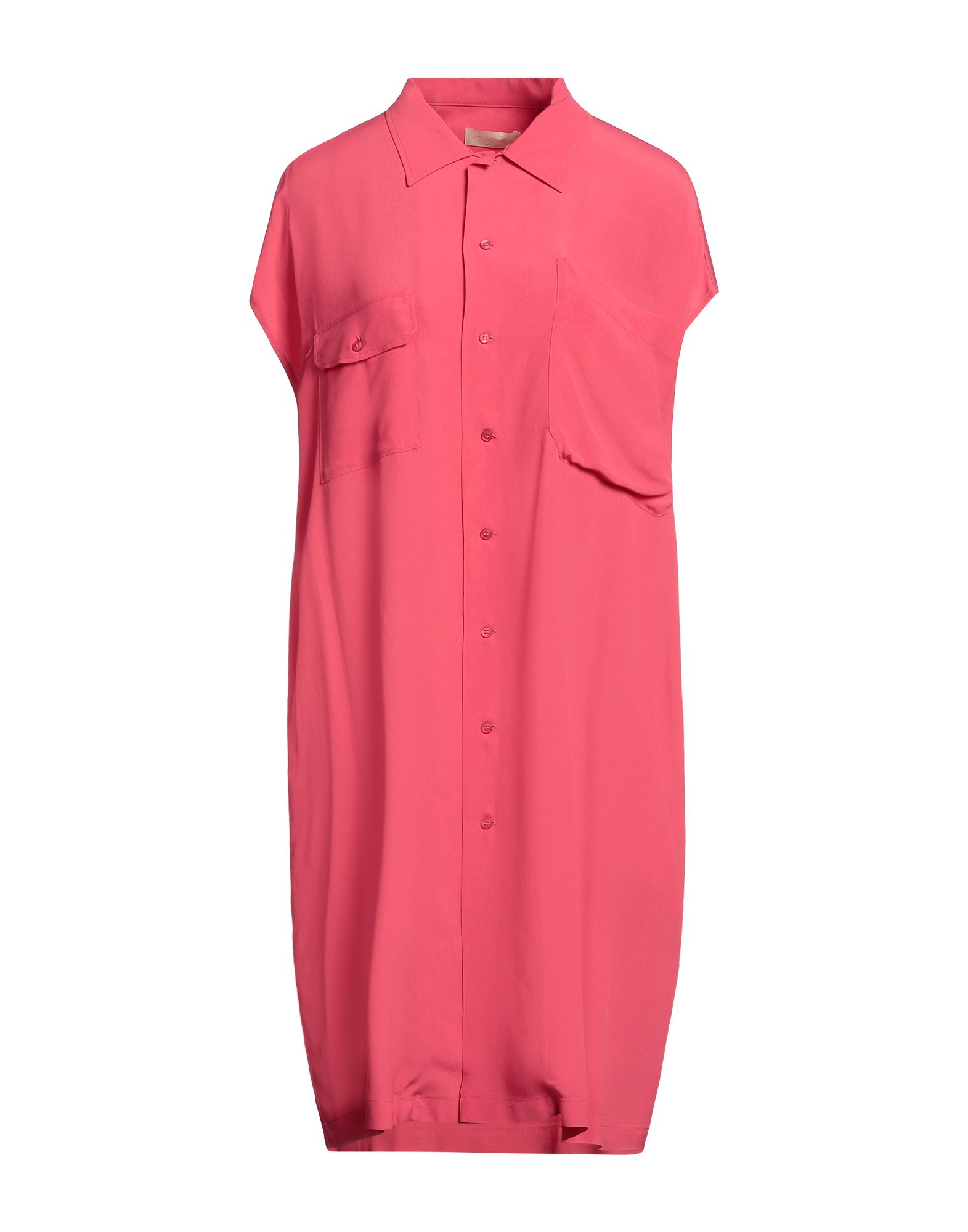 Momoní Woman Midi Dress Fuchsia Size 6 Acetate, Silk In Pink