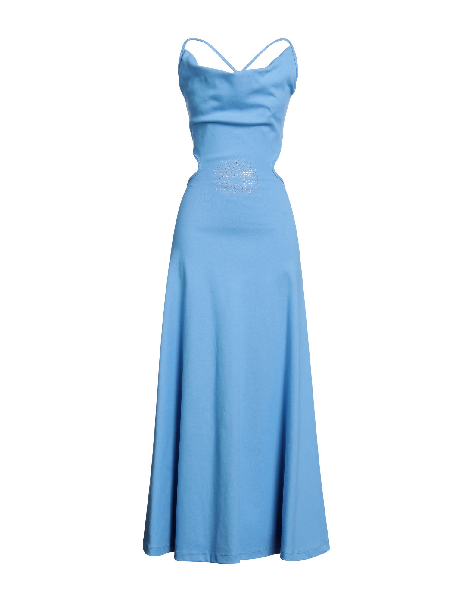 Shop Odi Et Amo Woman Maxi Dress Light Blue Size 6 Cotton