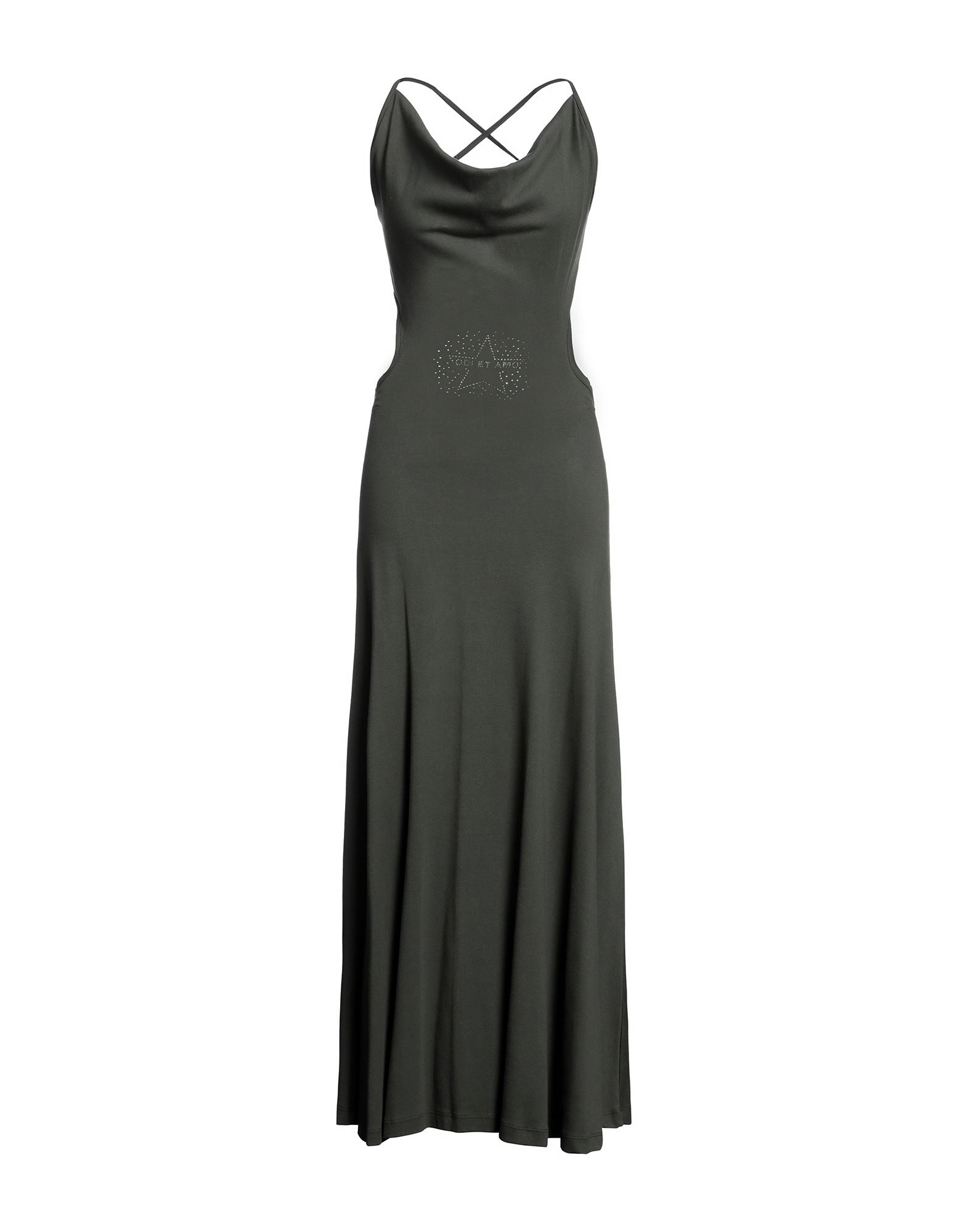 Shop Odi Et Amo Woman Maxi Dress Dark Green Size 8 Cotton