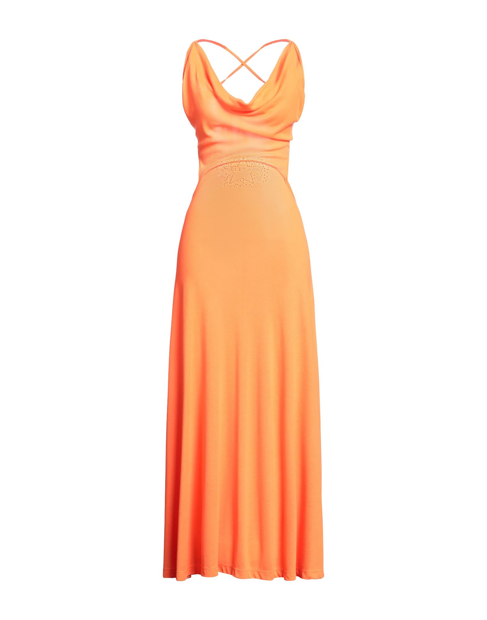 Shop Odi Et Amo Woman Maxi Dress Orange Size 8 Cotton