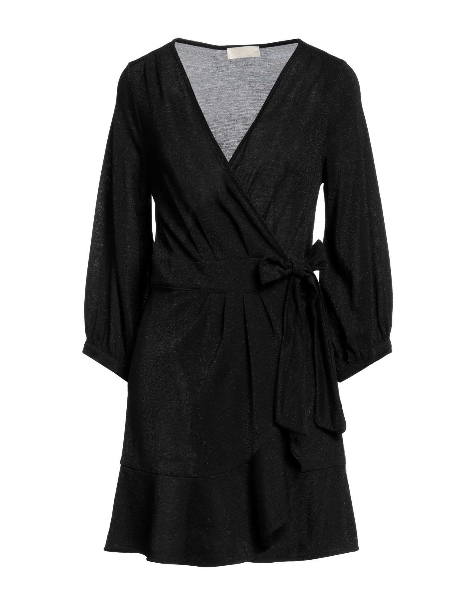Momoní Woman Mini Dress Black Size M Polyester, Viscose, Polyamide, Elastane