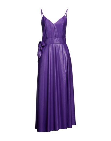 Marc Ellis Woman Maxi Dress Purple Size 6 Polyester, Viscose