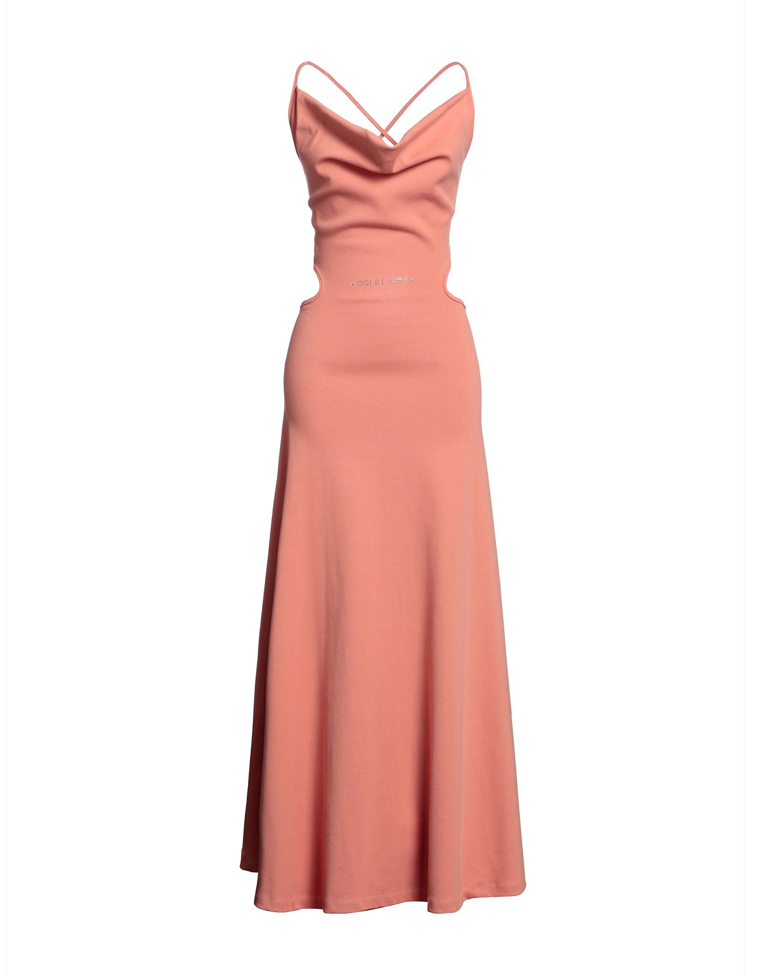 Shop Odi Et Amo Woman Maxi Dress Salmon Pink Size 8 Cotton