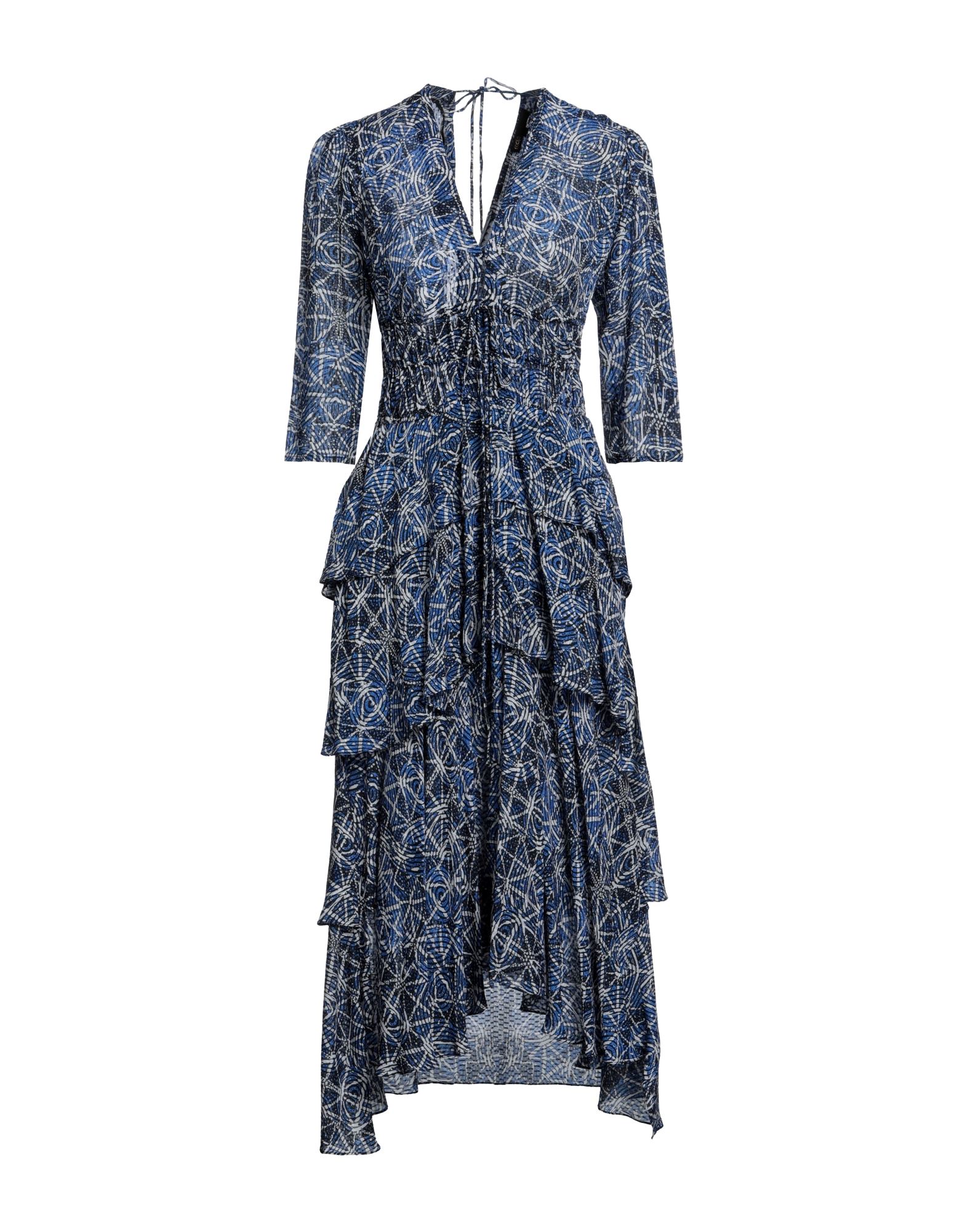 Shop Maje Woman Midi Dress Blue Size 6 Viscose