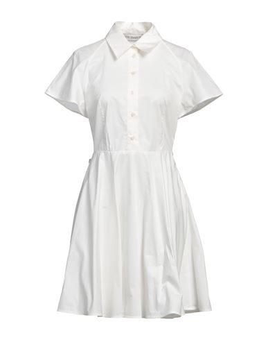Trussardi Woman Mini Dress Ivory Size 8 Cotton, Elastane In White
