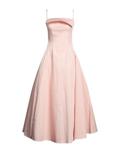 Shop Sportmax Woman Maxi Dress Blush Size 6 Cotton, Elastane In Pink